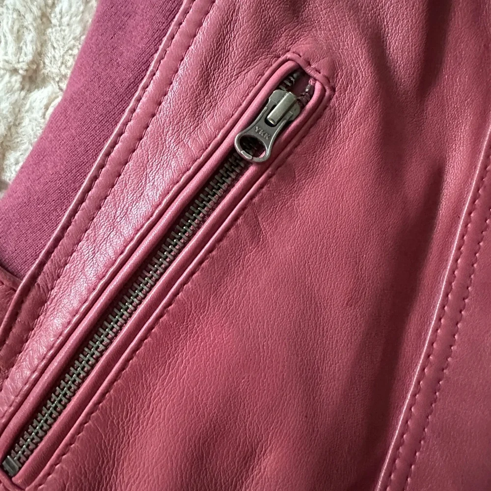 WE THE FREE NWOT CORA LEATHER JACKET size L | Pink - Picture 4 of 7